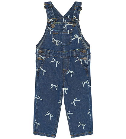 The New Siblings Smækbukser - TnstVinaya - Medium Blue Denim AOP