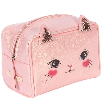 Konges Sløjd Taske - Kat - 18 cm - Cerise Glitter Pink