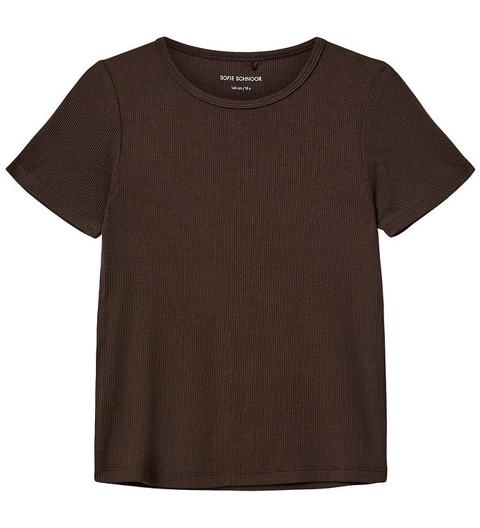 Sofie Schnoor T-shirt - Rib - Nataliasy - Brown Fudge