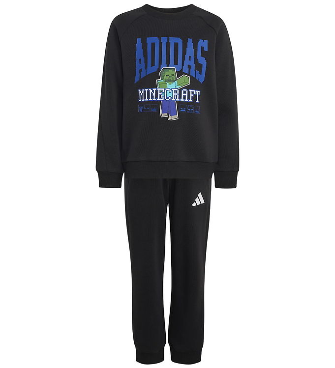 adidas Performance Sweatsæt - Sort m. Minecraft