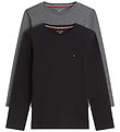 Tommy Hilfiger Bluser - 2-pak - Sort/Mørkegråmeleret