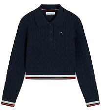 Tommy Hilfiger Polo shirt - Knitted - Dark BlueBlue