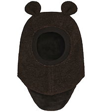 Huttelihut Elefanthue - Dark Brown Melange m. Ører