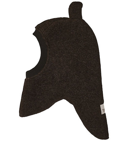 Huttelihut Elefanthue - Dark Brown Melange m. Ører