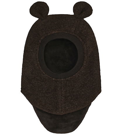 Huttelihut Elefanthue - Dark Brown Melange m. Ører