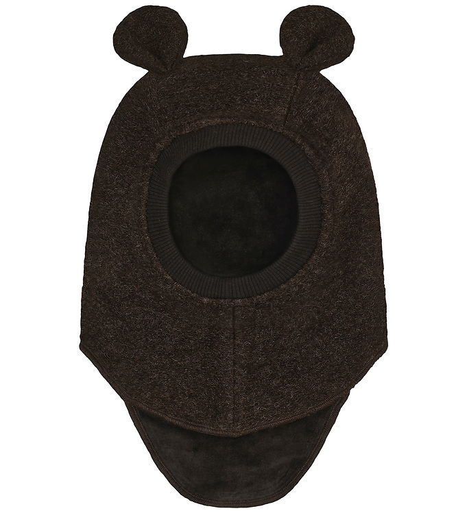 Huttelihut Elefanthue - Dark Brown Melange m. Ører