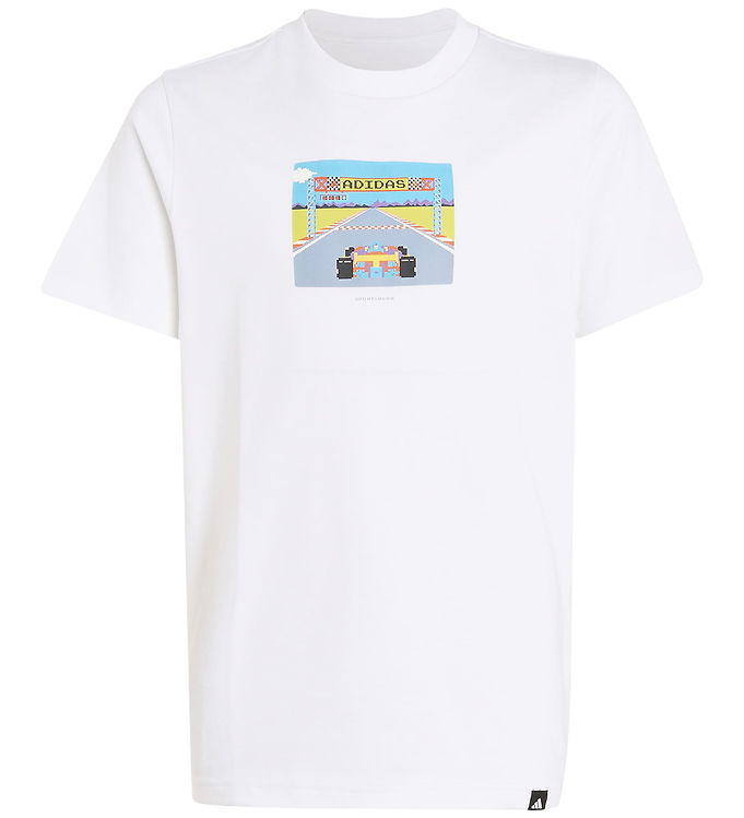 adidas Performance T-shirt - Game - Hvid m. Print