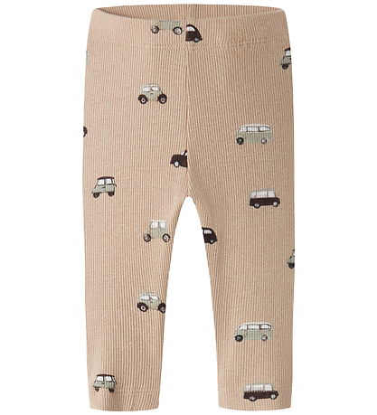Name It Leggings - NbmOttoman - Rib - Sesame