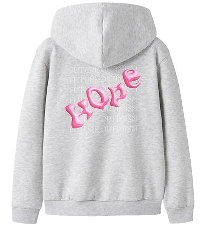 Name It Hættetrøje - NkfNikolisa - Light Grey Melange