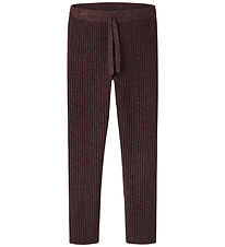 Name It Leggings - NmfNalia - Strik - Rib - Chocolate Plum