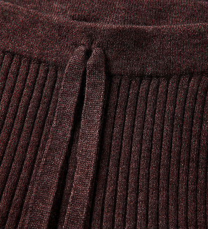 Name It Leggings - NmfNalia - Strik - Rib - Chocolate Plum