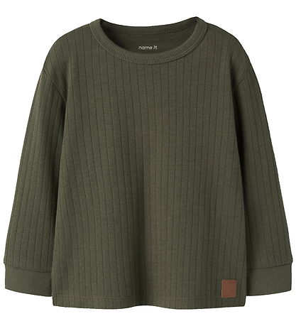 Name It Bluse - NmmNicholas - Rib - Olive Night