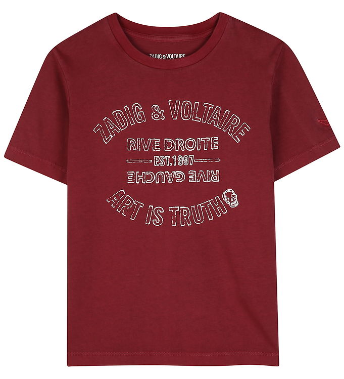 Zadig & Voltaire T-shirt - Crimson m. Hvid