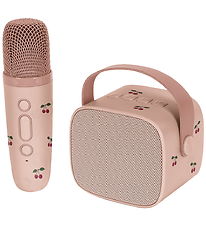 Konges Sløjd Højtaler m. Mikrofon - 16 cm - Karaoke - Cherry