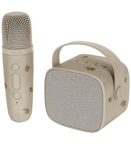 Konges Sløjd Højtaler m. Mikrofon - 16 cm - Karaoke - Lemon