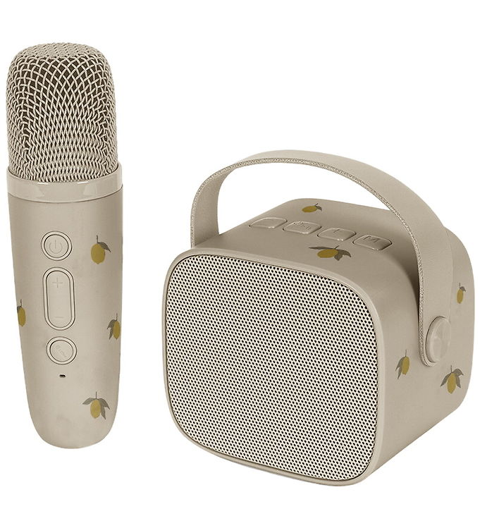 Konges Sløjd Højtaler m. Mikrofon - 16 cm - Karaoke - Lemon