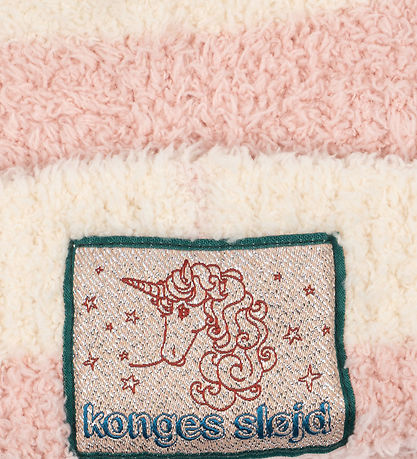 Konges Sløjd Hue - Plys - Beanie - Rosy Stripe