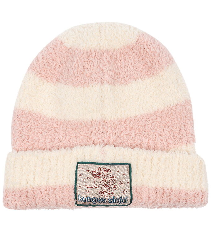 Konges Sløjd Hue - Plys - Beanie - Rosy Stripe