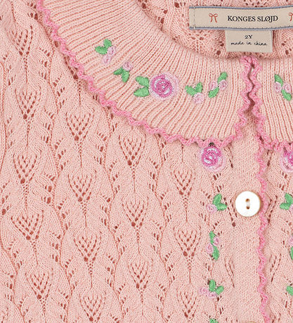 Konges Sløjd Cardigan - Strik - Hulmønster - Rosier - Light Rose