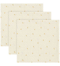 Konges Sløjd Stofbleer - 3-pak - 65x65 cm - Lemon Dot