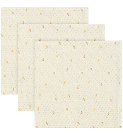 Konges Sløjd Stofbleer - 3-pak - 65x65 cm - Lemon Dot