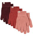 Konges Sløjd Handsker - Strik - 3-pak - Filla - Rose Mix