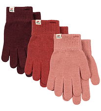 Konges Sløjd Handsker - Strik - 3-pak - Filla - Rose Mix