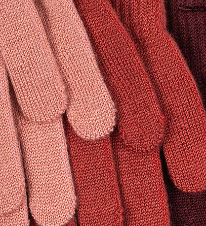 Konges Sløjd Handsker - Strik - 3-pak - Filla - Rose Mix