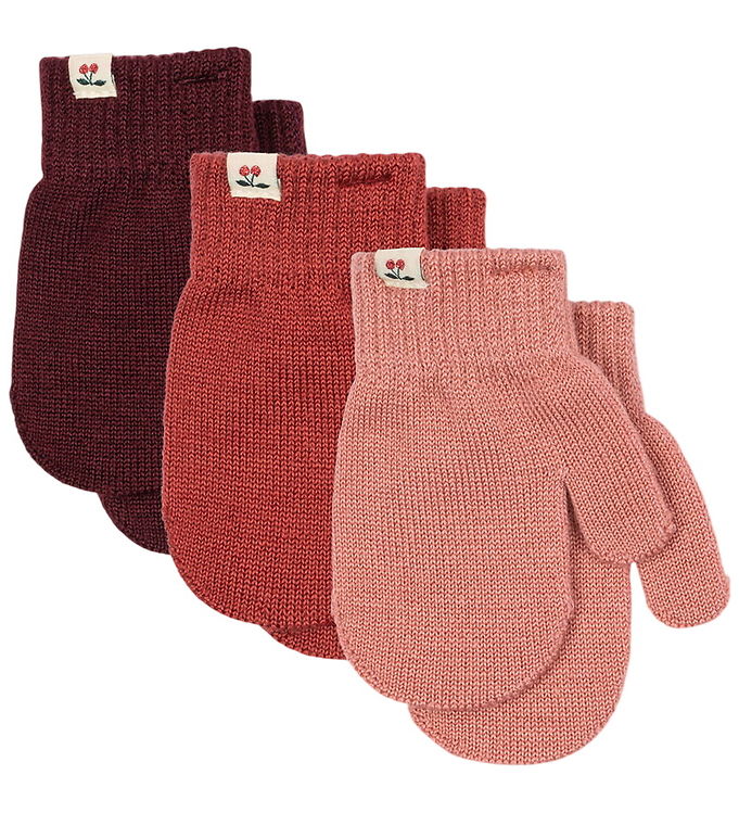Konges Sløjd Luffer - Strik - 3-pak - Filla - Rose Mix