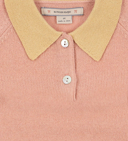 Konges Sløjd Polobluse - Strik - Uld - Basi - Mellow Rose