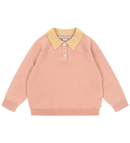 Konges Sløjd Polobluse - Strik - Uld - Basi - Mellow Rose