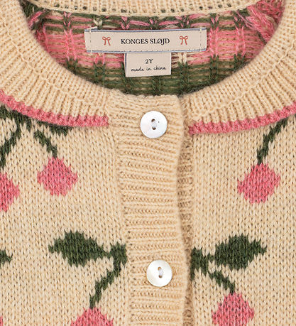 Konges Sløjd Cardigan - Strik - Uld - Belou Collar - Cherry