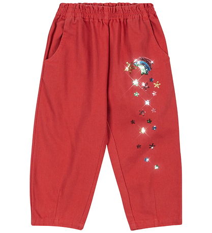 Konges Sløjd Jeans - Magot Sequin Frill - Cardinal
