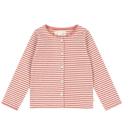 Konges Sløjd Cardigan - Rib - Roli Stripe - Rose Cream Stripe