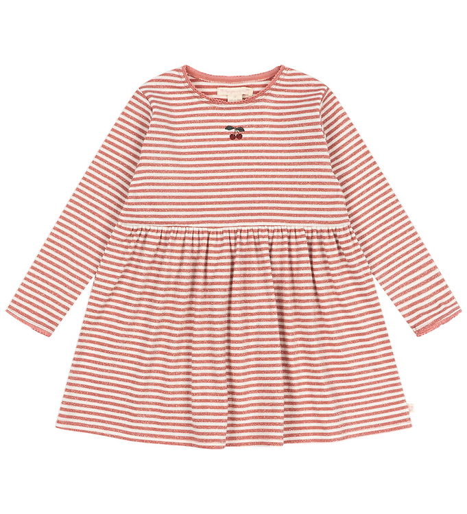 Konges Sløjd Kjole - Rib - Roli Stripe - Rose Cream Stripe