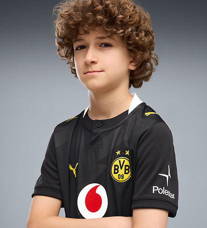 Puma Fodboldtrøje - BVB Away Jersey Replica Jr - Sort