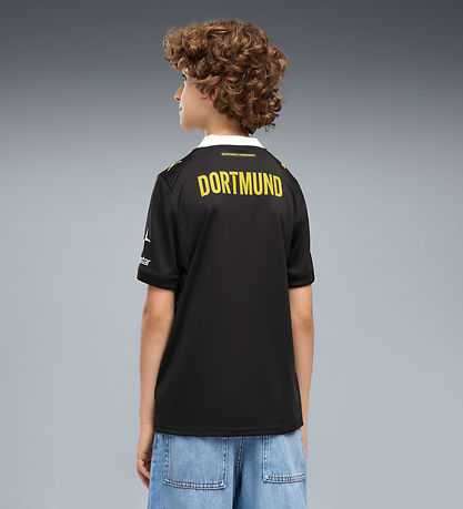 Puma Fodboldtrøje - BVB Away Jersey Replica Jr - Sort