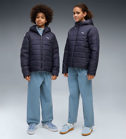 Puma Dynejakke - ESS Hooded Padded Jacket - Blå