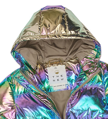 The New Dynejakke - TnUnicca Long Puffer - Metallic Multicolor