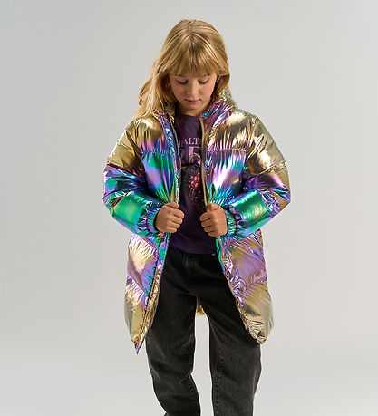 The New Dynejakke - TnUnicca Long Puffer - Metallic Multicolor