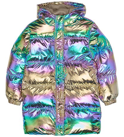 The New Dynejakke - TnUnicca Long Puffer - Metallic Multicolor