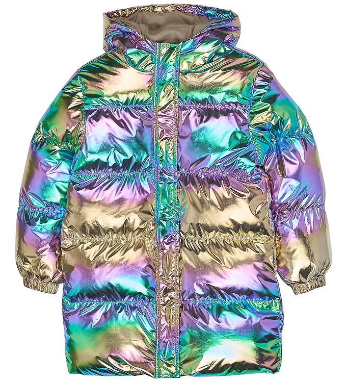 The New Dynejakke - TnUnicca Long Puffer - Metallic Multicolor