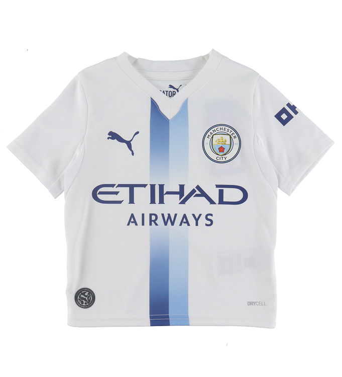 Puma Fodboldsæt - Manchester City 26/27 3. Sæt - Hvid/Blazing Bl