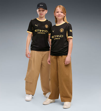 Puma Fodboldtrøje -MCFC Away JR - Black