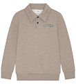 Les Deux Sweatshirt - College Rugby Polo - Dark Sand Melange
