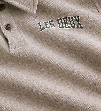 Les Deux Sweatshirt - College Rugby Polo - Dark Sand Melange
