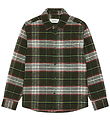 Les Deux Skjorte - Check Overshirt - Rosin Green