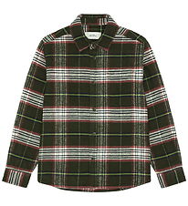 Les Deux Skjorte - Check Overshirt - Rosin Green