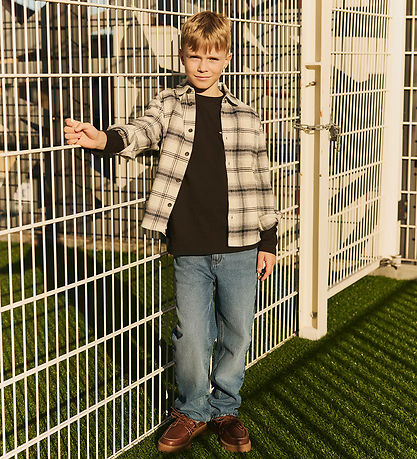 Les Deux Skjorte Check Overshirt - Black