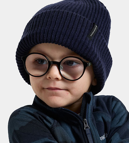 Didriksons Hue - Strik/Rib - Buz Kids - Navy